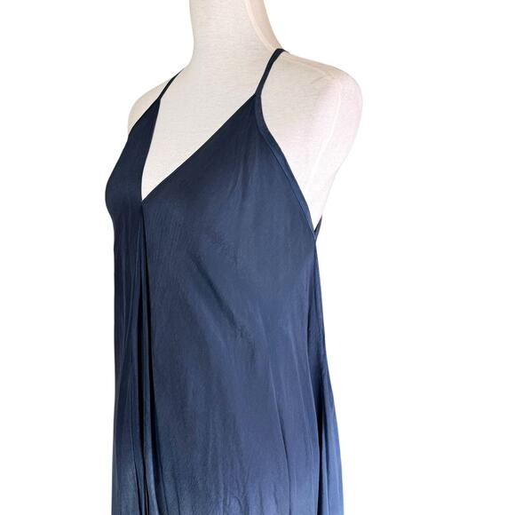 Viola Parrocchetti Navy Blue Ombre Anita Strappy Halter Vacation Maxi Dress - Picture 4 of 8